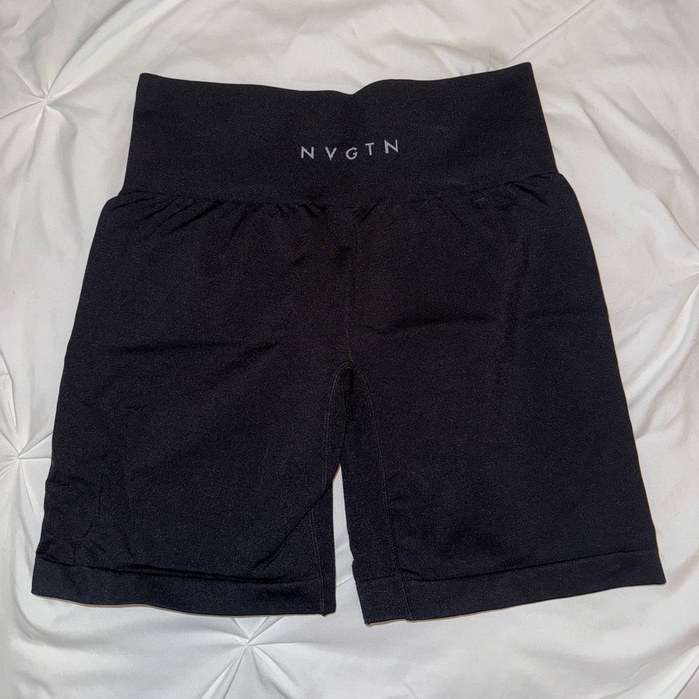 NVGTN: Black Solid Seamless Short